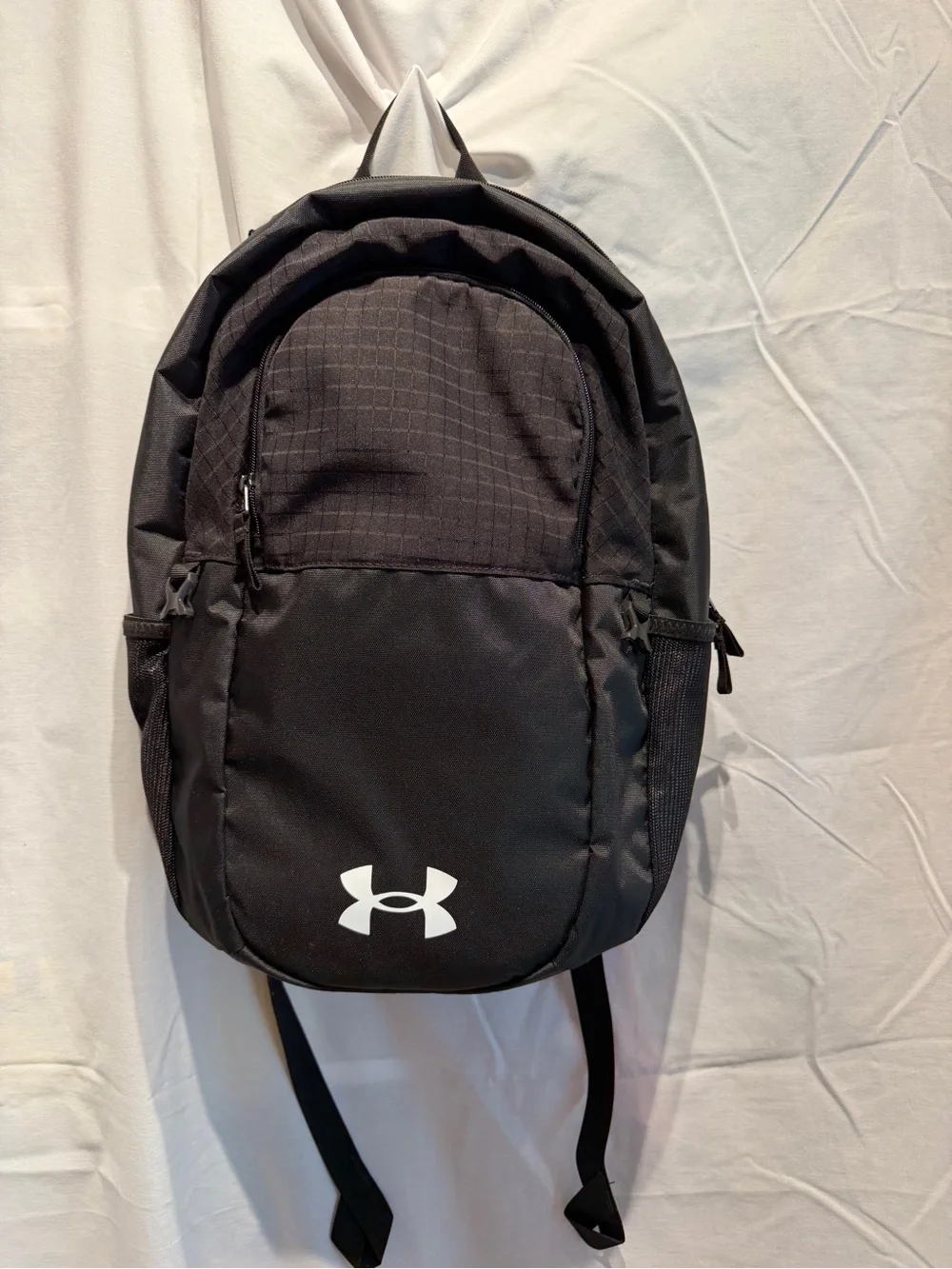 Under Armour Black Backpack with White Logo, NEW (no tags)